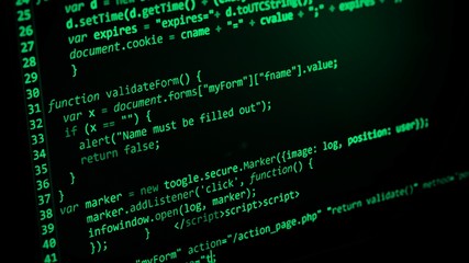 Wall Mural - computer code programming coding process