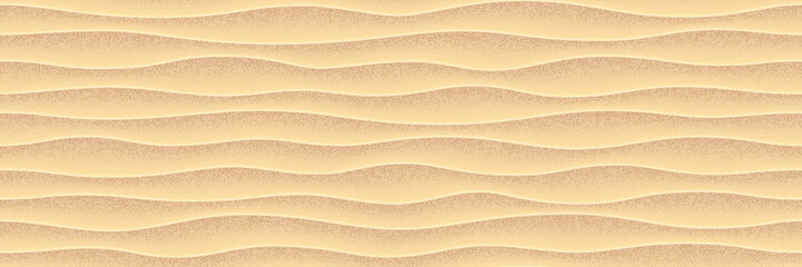 Fototapeta Sea yellow sand. Vector seamless pattern