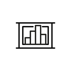 Sticker - Simple analytics line icon.