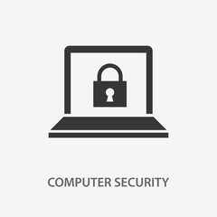 Wall Mural - Computer security icon. Vector illustration for graphic and web design.