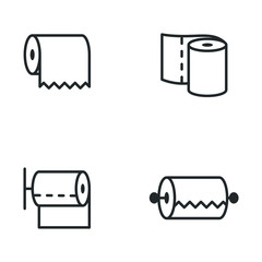Fototapete - Toilet tissue paper roll icon template color editable. tissue paper symbol vector sign isolated on white background illustration for graphic and web design.