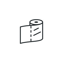 Fototapete - Toilet tissue paper roll icon template color editable. tissue paper symbol vector sign isolated on white background illustration for graphic and web design.