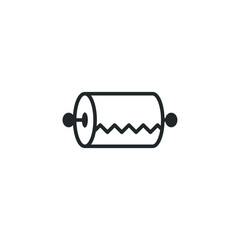 Fototapete - Toilet tissue paper roll icon template color editable. tissue paper symbol vector sign isolated on white background illustration for graphic and web design.