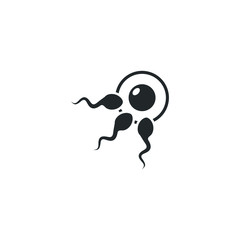 Poster - sperm icon template color editable. sperm symbol vector sign isolated on white background illustration for graphic and web design.
