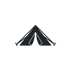 Aufkleber - Tent icon template color editable. Camp Travel Event symbol vector sign isolated on white background illustration for graphic and web design.