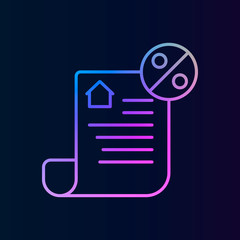 Poster - Taxes nolan icon. Simple thin line, outline vector of real estateicons for ui and ux, website or mobile application