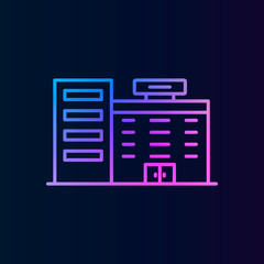 Poster - Hospital, building nolan icon. Simple thin line, outline vector of real estateicons for ui and ux, website or mobile application