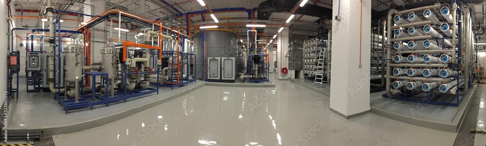 Water treatment plant reverse osmosis system for water drinking Stock ...