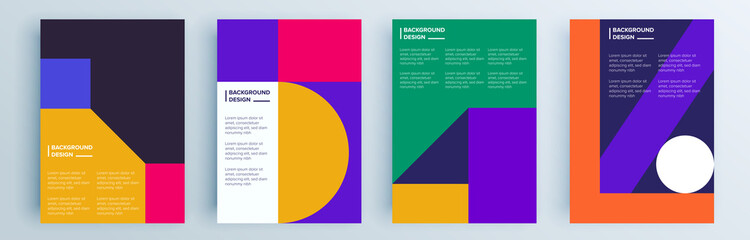 Modern abstract covers set, minimal covers design. Colorful geometric background, vector illustration.