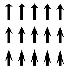 Poster - set arrows to guide the pointer vector arrow cursor with different angle of sharpness