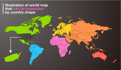  世界地図　高画質ベクター