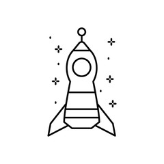 Aufkleber - Spaceship icon. Simple line, outline vector of rocket icons for ui and ux, website or mobile application