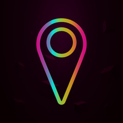 Aufkleber - pin navigator nolan style icon. Simple thin line, outline vector of navigation icons for ui and ux, website or mobile application