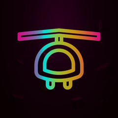 Aufkleber - helicopter nolan style icon. Simple thin line, outline vector of navigation icons for ui and ux, website or mobile application