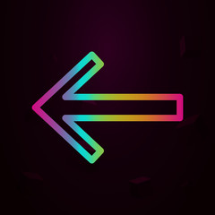 Aufkleber - arrow to left nolan style icon. Simple thin line, outline vector of navigation icons for ui and ux, website or mobile application