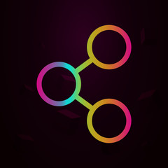 Poster - sign of distribution nolan style icon. Simple thin line, outline vector of navigation icons for ui and ux, website or mobile application