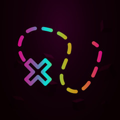 Poster - dotted line nolan style icon. Simple thin line, outline vector of navigation icons for ui and ux, website or mobile application