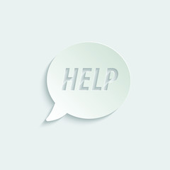 Poster - paper help icon. Chat Bubbles Vector Icon,  
