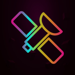 Poster - navigator satellite nolan style icon. Simple thin line, outline vector of navigation icons for ui and ux, website or mobile application