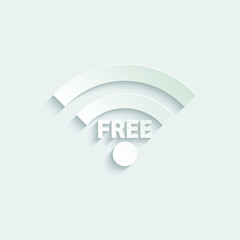 paper wi-fi icon.  internet icon vector