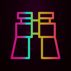 Aufkleber - binoculars nolan style icon. Simple thin line, outline vector of navigation icons for ui and ux, website or mobile application