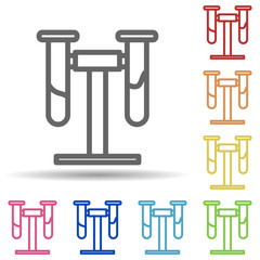 Aufkleber - Laboratory test tubes in multi color style icon. Simple thin line, outline vector of science icons for ui and ux, website or mobile application