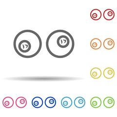 Aufkleber - Laboratory tests in multi color style icon. Simple thin line, outline vector of science icons for ui and ux, website or mobile application