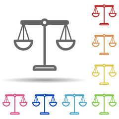Aufkleber - Libra in multi color style icon. Simple thin line, outline vector of science icons for ui and ux, website or mobile application