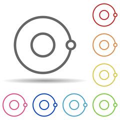 Aufkleber - Solar system in multi color style icon. Simple thin line, outline vector of science icons for ui and ux, website or mobile application