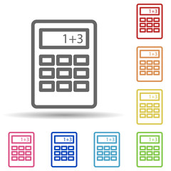 Aufkleber - Calculator in multi color style icon. Simple thin line, outline vector of science icons for ui and ux, website or mobile application