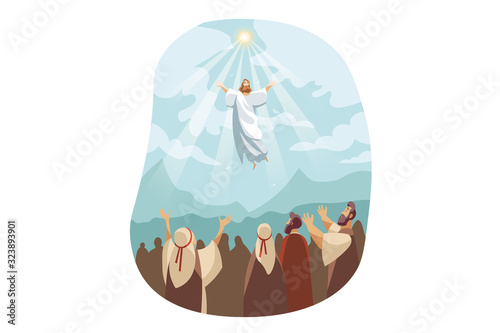 Cuadros en Lienzo Ascension of Jesus Christ, Bible concept