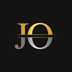 JO letter Type Logo Design vector Template. Abstract Letter JO logo Design