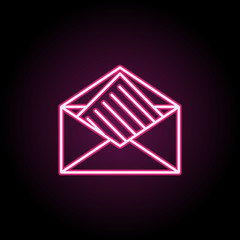 Poster - Letter from envelope icon. Simple thin line, outline vector of web icons for ui and ux, website or mobile application
