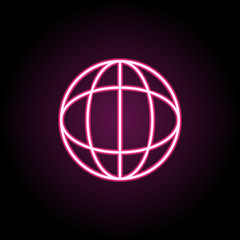 Poster - Earth icon. Simple thin line, outline vector of web icons for ui and ux, website or mobile application