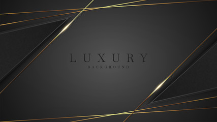 Luxury Gold Background with black metal texture in 3d abstract style. Illustration from vector about modern template design for strong feeling and technology and futurism.