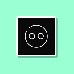Poster - Normal temperature indicator sticker style icon. Simple thin line, outline, glyph, flat vector of wash icons for ui and ux, website or mobile application