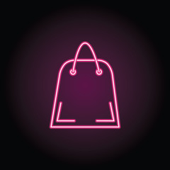 Poster - Shopping bag icon. Simple thin line, outline vector of shopping icons for ui and ux, website or mobile application