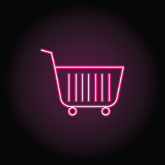 Poster - Shopping cart icon. Simple thin line, outline vector of shopping icons for ui and ux, website or mobile application