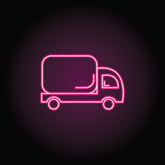 Poster - Truck icon. Simple thin line, outline vector of shopping icons for ui and ux, website or mobile application