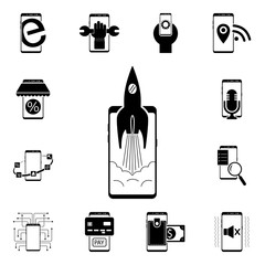 Leinwandbilder - smartphone, envelope, sms icon. mobile concept icons universal set for web and mobile