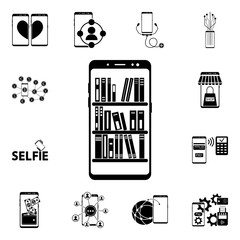 Poster - Smartphone basket icon. Mobile concept icons universal set for web and mobile