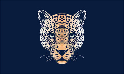 jaguar face on dark background
