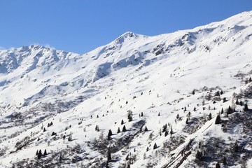 Wall Mural - French Alps ski resort