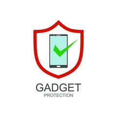 Wall Mural - Gadget protection logo design