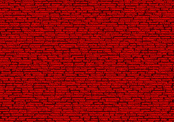 Wall Mural - Seamless pattern consisting of motion blur text terms of digital technology. Concept: computers; digital data theft; antivirus; computer literacy on the Internet.
