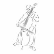 man plays the double bass alto