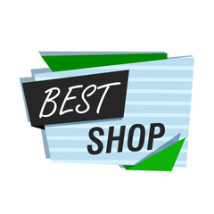 Wall Mural - Best shop bright sticker on white background. Lettering can be used for advertising label, stickers, banners, leaflets, badges, tags, posters. Sale concept