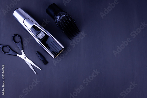 Fotografía hair clipper black background
