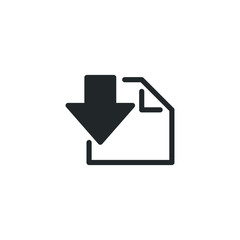 Fototapete - Download icon template color editable. Download symbol vector sign isolated on white background illustration for graphic and web design.