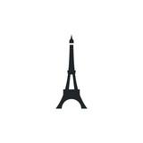 Fototapeta Boho - eiffel tower icon template color editable. eiffel tower symbol vector sign isolated on white background illustration for graphic and web design.